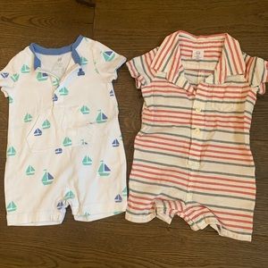 Gap- 2 baby rompers. Size 3-6 months.